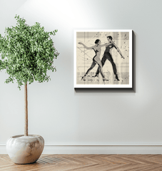 Balletic Fashion Theme Wrapped Canvas in Bedroom