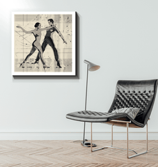 Artistic Balletic Fashion Wrapped Canvas Display