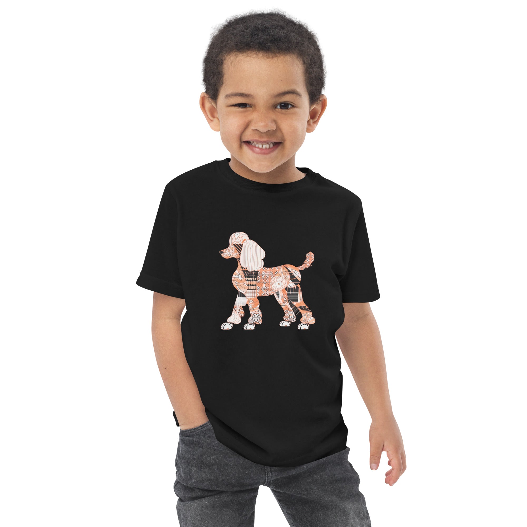 Playful Poodle Prance Toddler Jersey T-Shirt