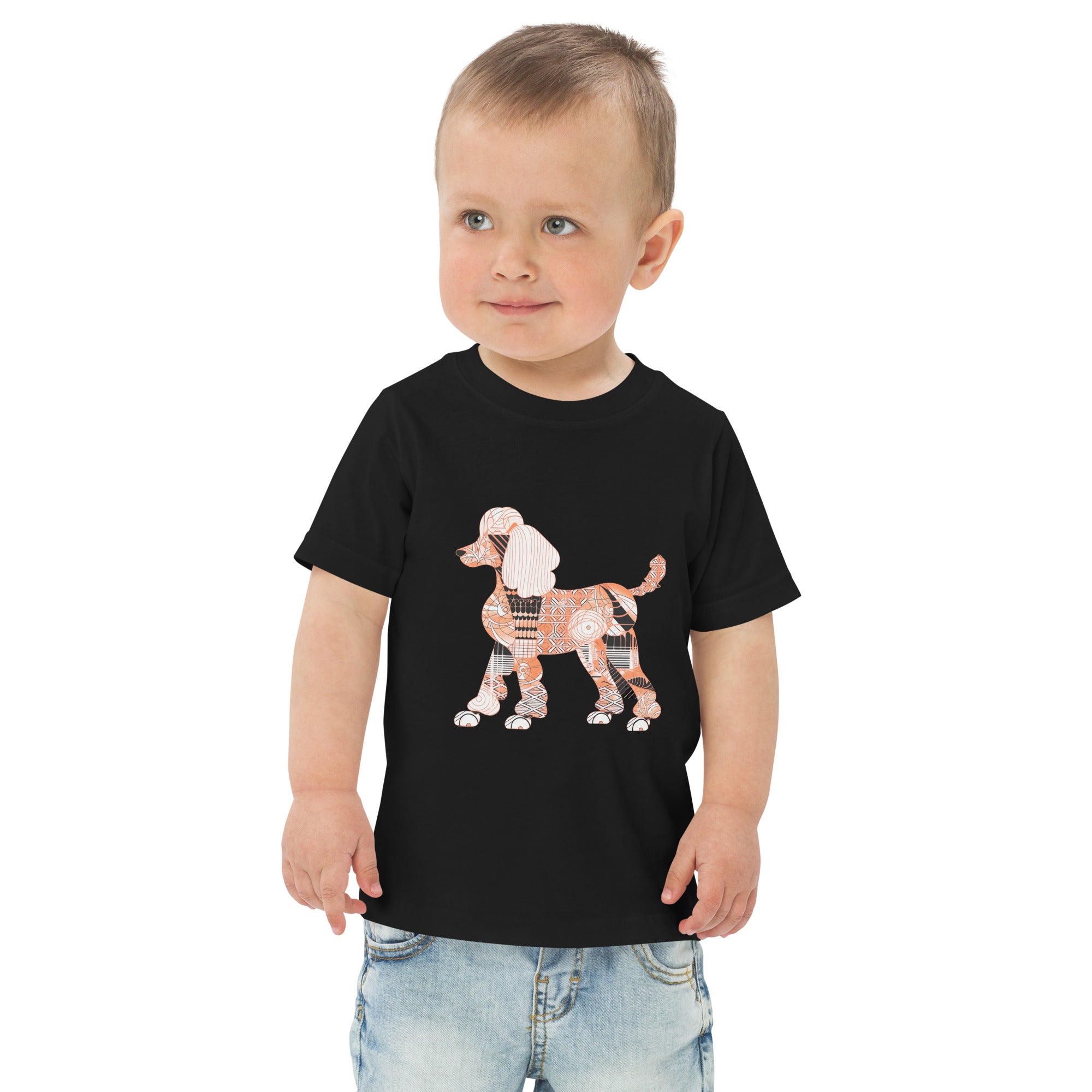 Playful Poodle Prance Toddler Jersey T-Shirt