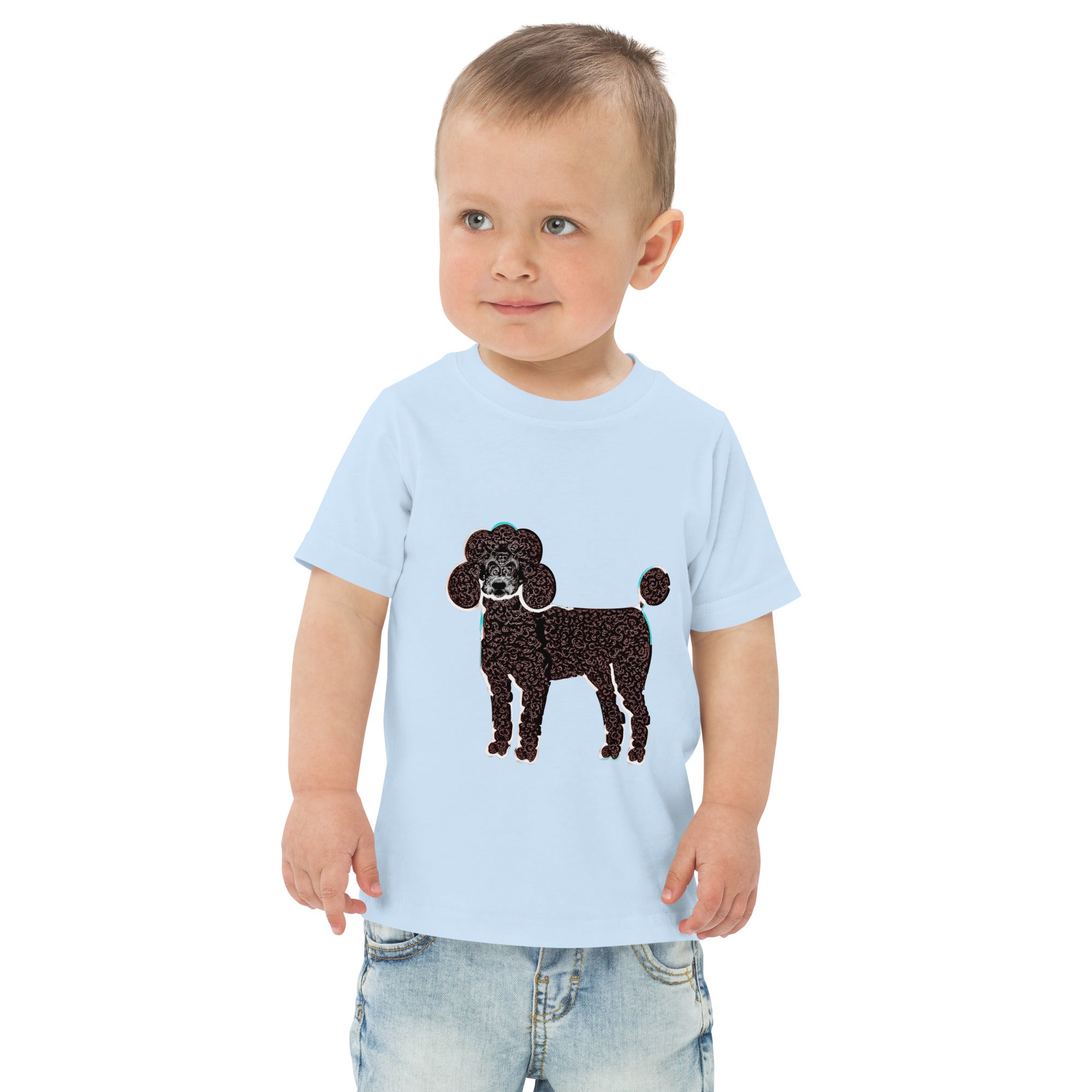 Whimsical Poodle Wiggles Toddler T-Shirt