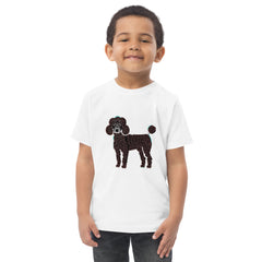 Whimsical Poodle Wiggles Toddler T-Shirt