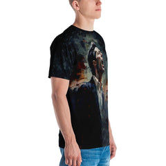 Men's T-Shirt with intricate Tonal Tapestry design