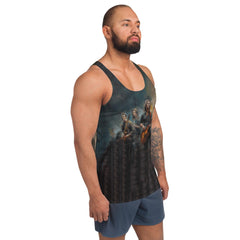 Tonal Triumph Men's Tank Top laid flat showcasing design.