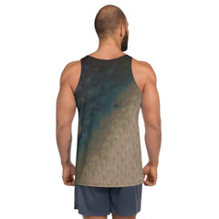 Side view of Tonal Triumph Tank Top on model, highlighting fit.