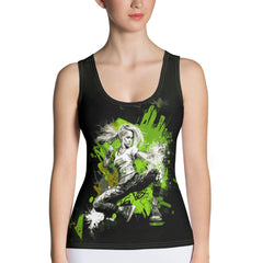 Warrior workout tank top with vibrant sublimation print