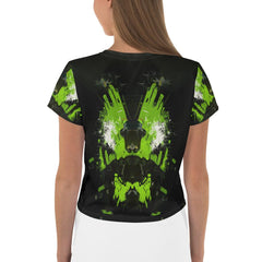 Train Like a Warrior All-Over Print Crop Tee - Beyond T-shirts