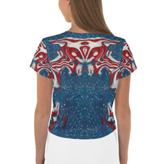 Tropical Twilight All-Over Print Crop Tee - Beyond T-shirts