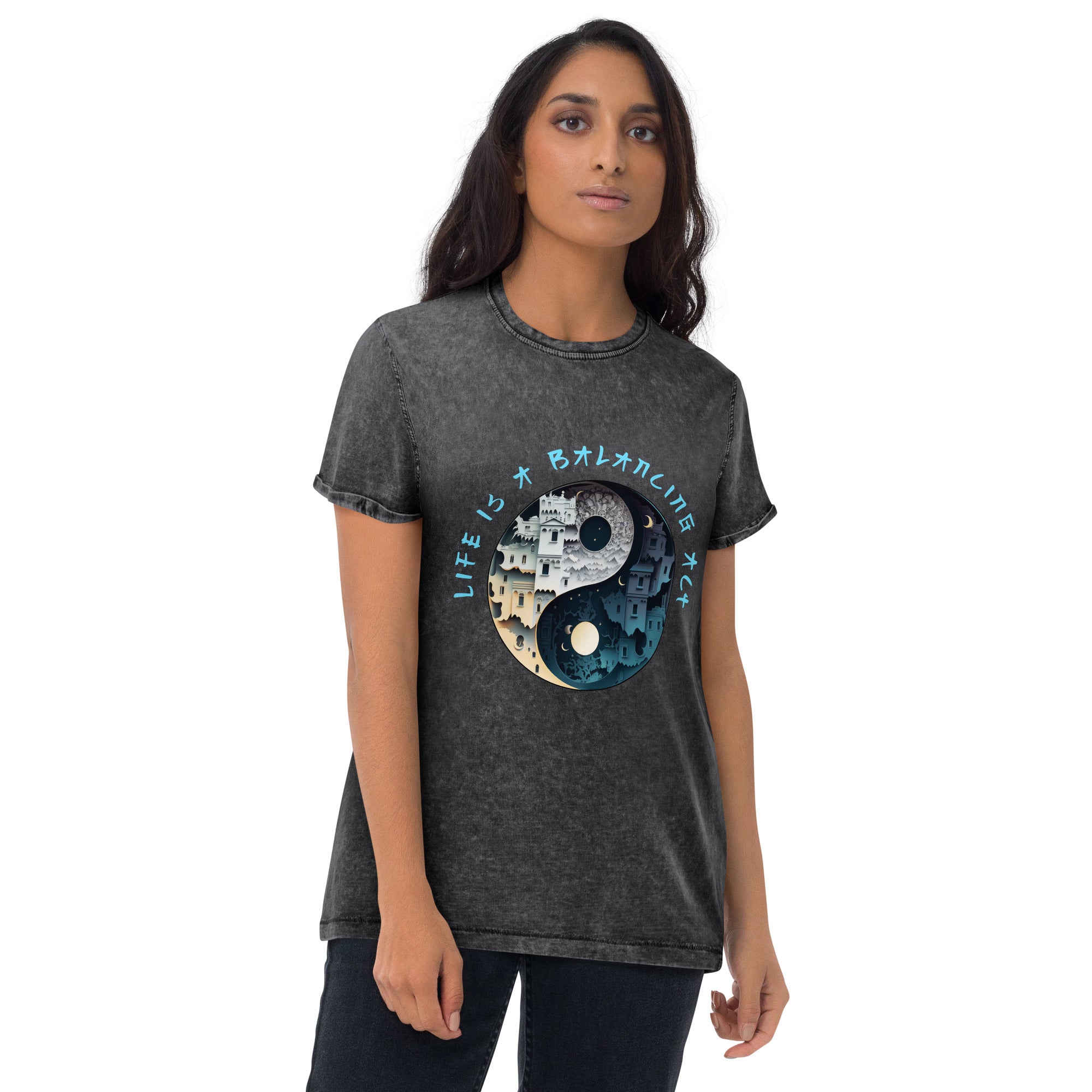 Casual and comfortable Polar Night unisex denim tee.