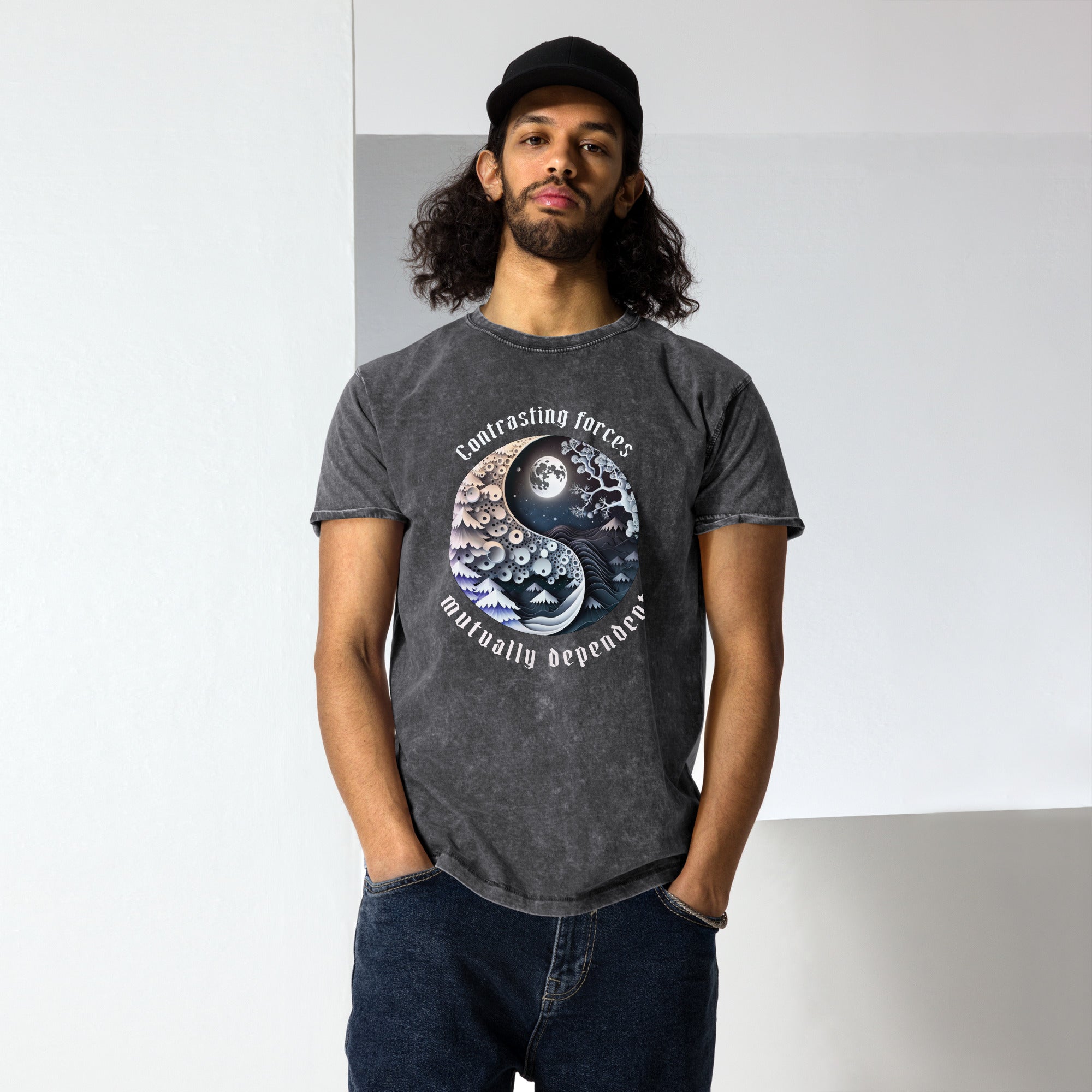 Cool and casual Arcticy Aurora denim t-shirt.