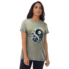 Unisex denim t-shirt with Eclipse Essence design.