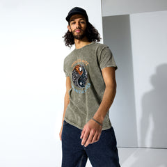 Fashionable unisex t-shirt with forest-inspired graphics.