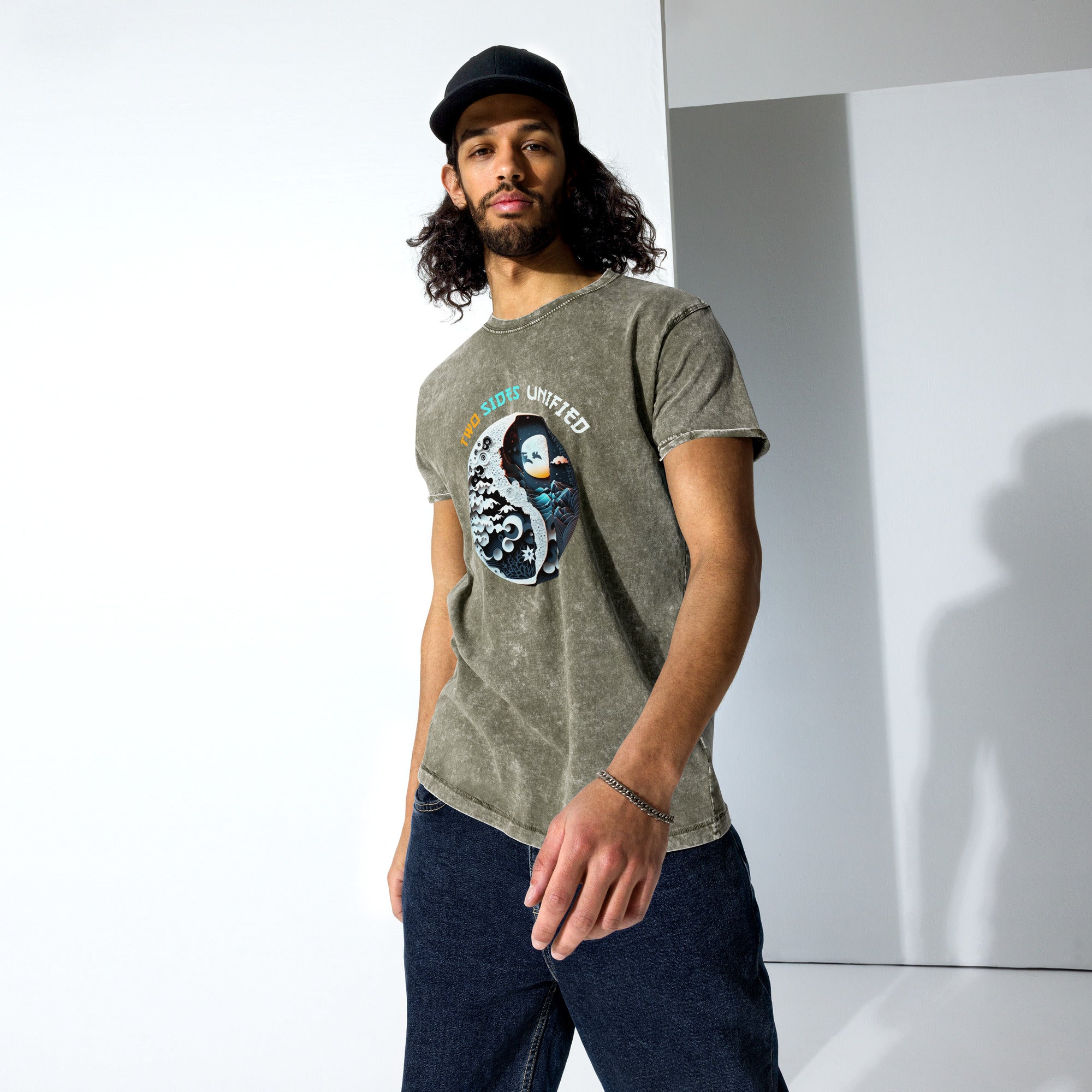 Versatile denim t-shirt from Eclipse Essence collection.