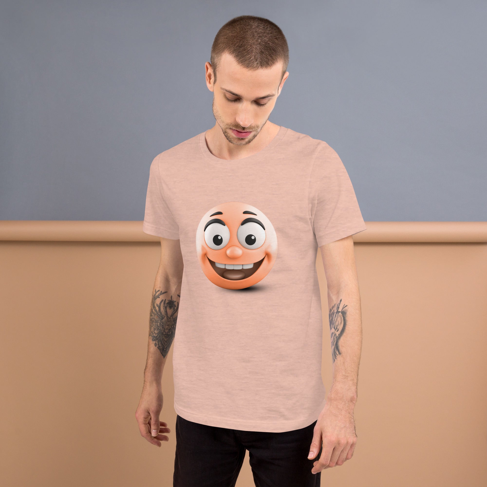 Smiley Face Emoji Design on Unisex T-Shirt