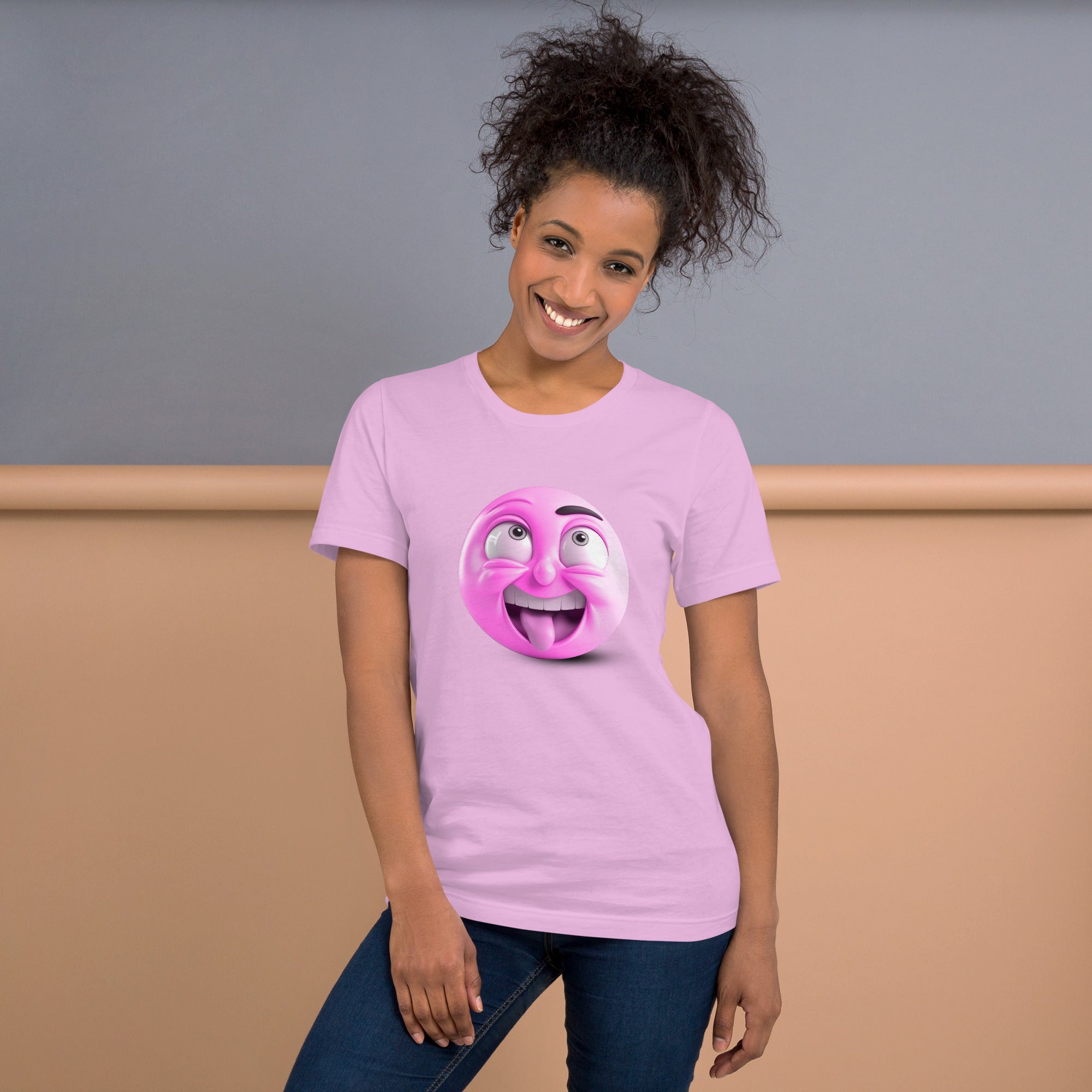 Winking Face Emoji Design on Unisex T-Shirt