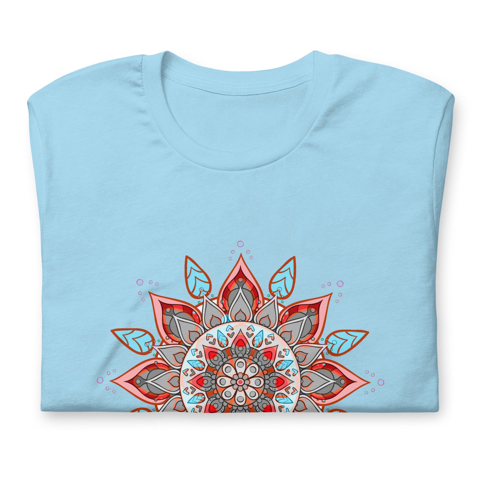 Aqua Mandala Serenity Unisex T-Shirt - Beyond T-shirts