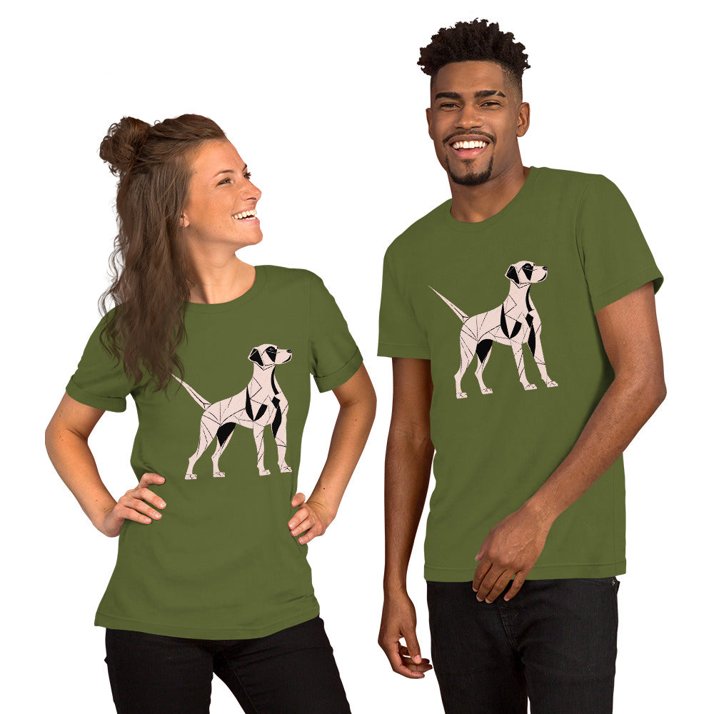 Dog's Whimsical Whirl Unisex T-Shirt