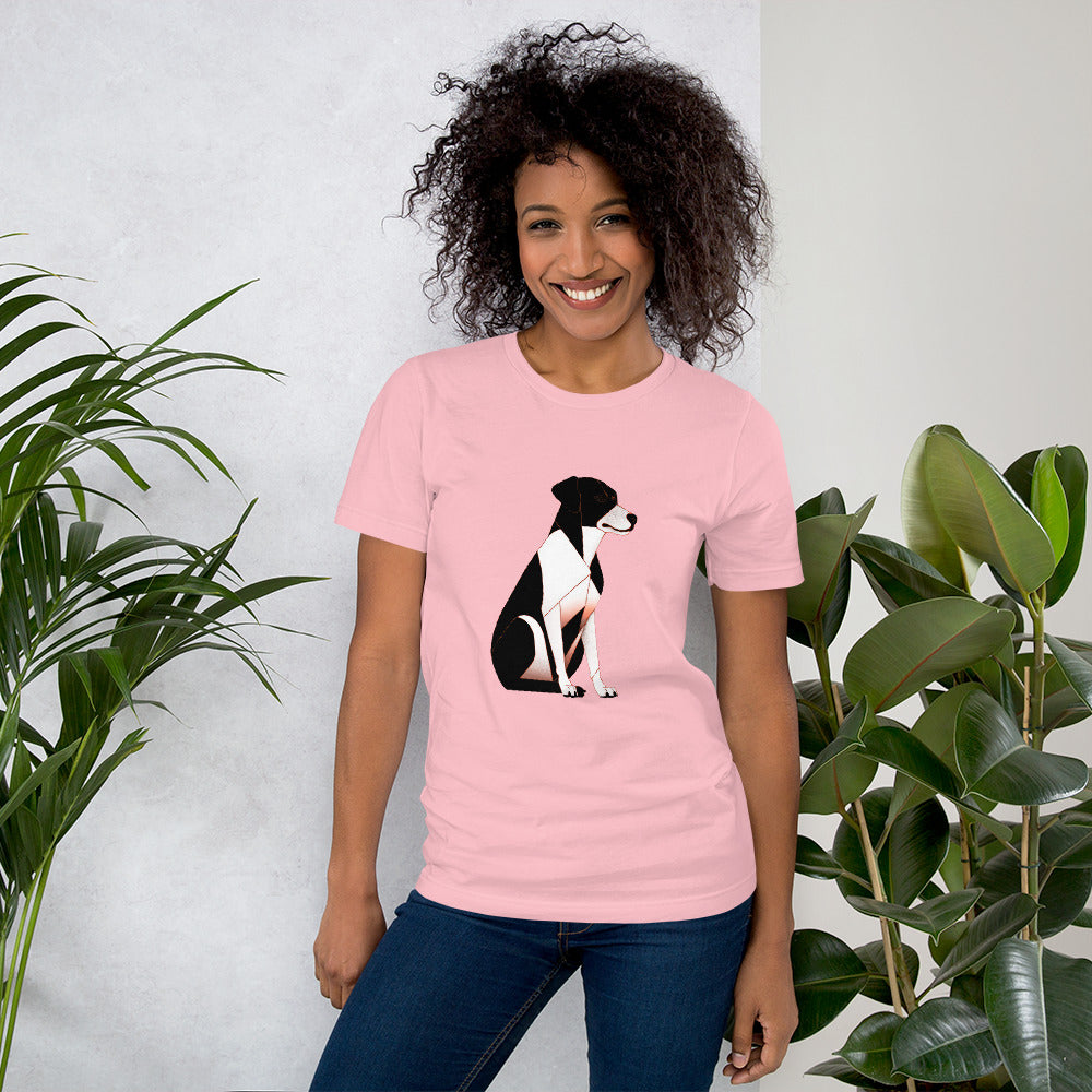 Canine's Playful Pounce Unisex T-Shirt