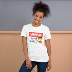 Warning I Only Steal Hearts Unisex Staple T-Shirt