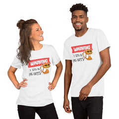 Warning I Only Steal Hearts Unisex Staple T-Shirt