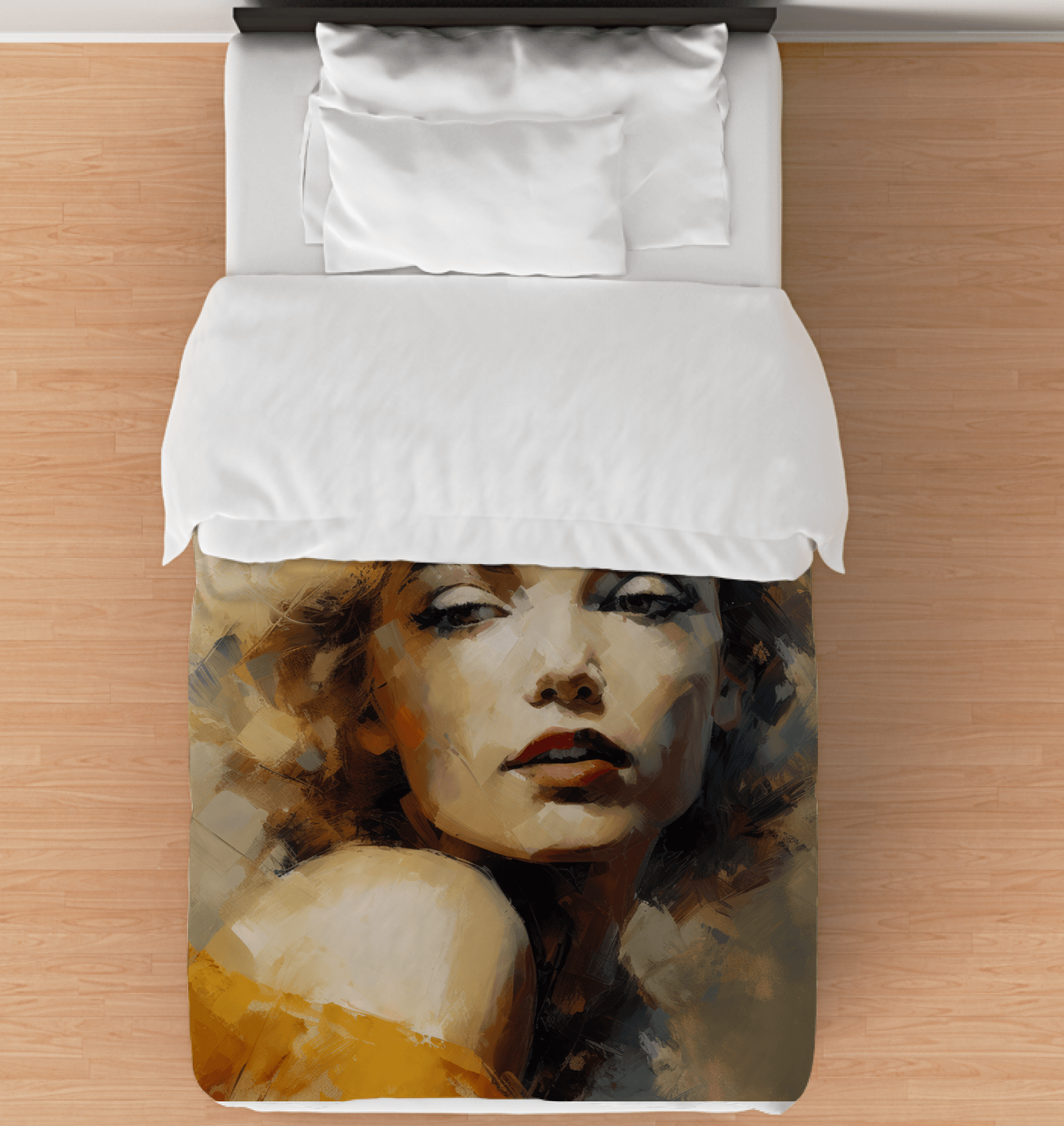 Artistic Urban Sketches Duvet Cover design for contemporary bedroom decor.