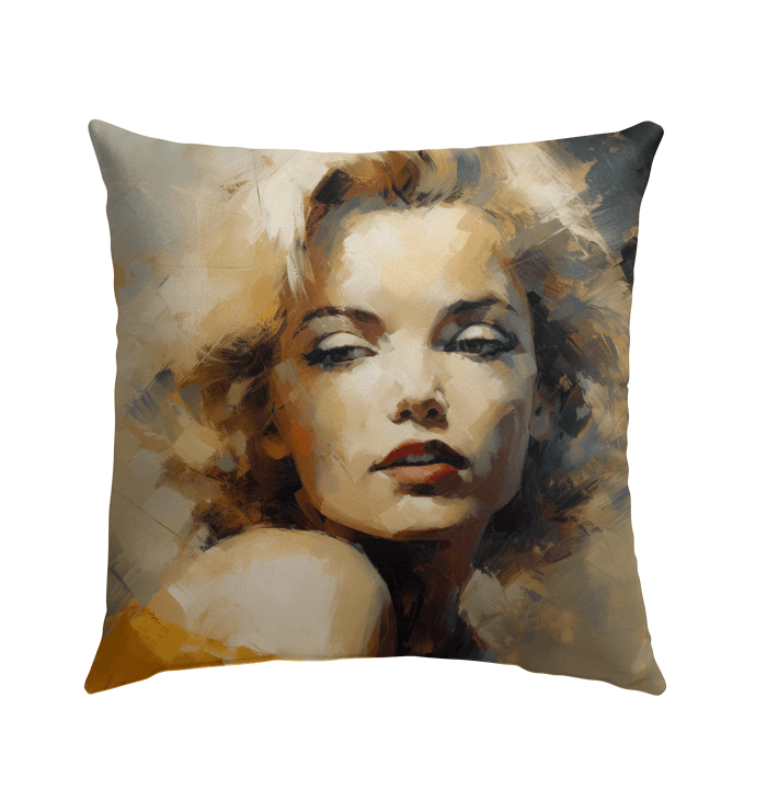 Stylish Urban Sketches Outdoor Pillow enhancing outdoor seating comfort.
