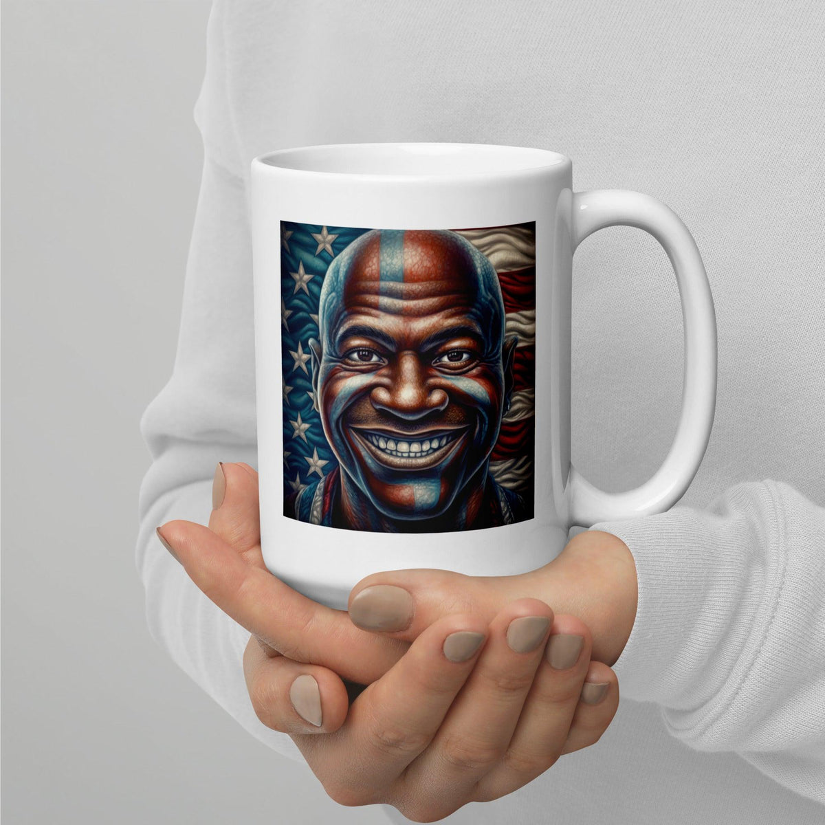USA Strong White Glossy Mug - Beyond T-shirts