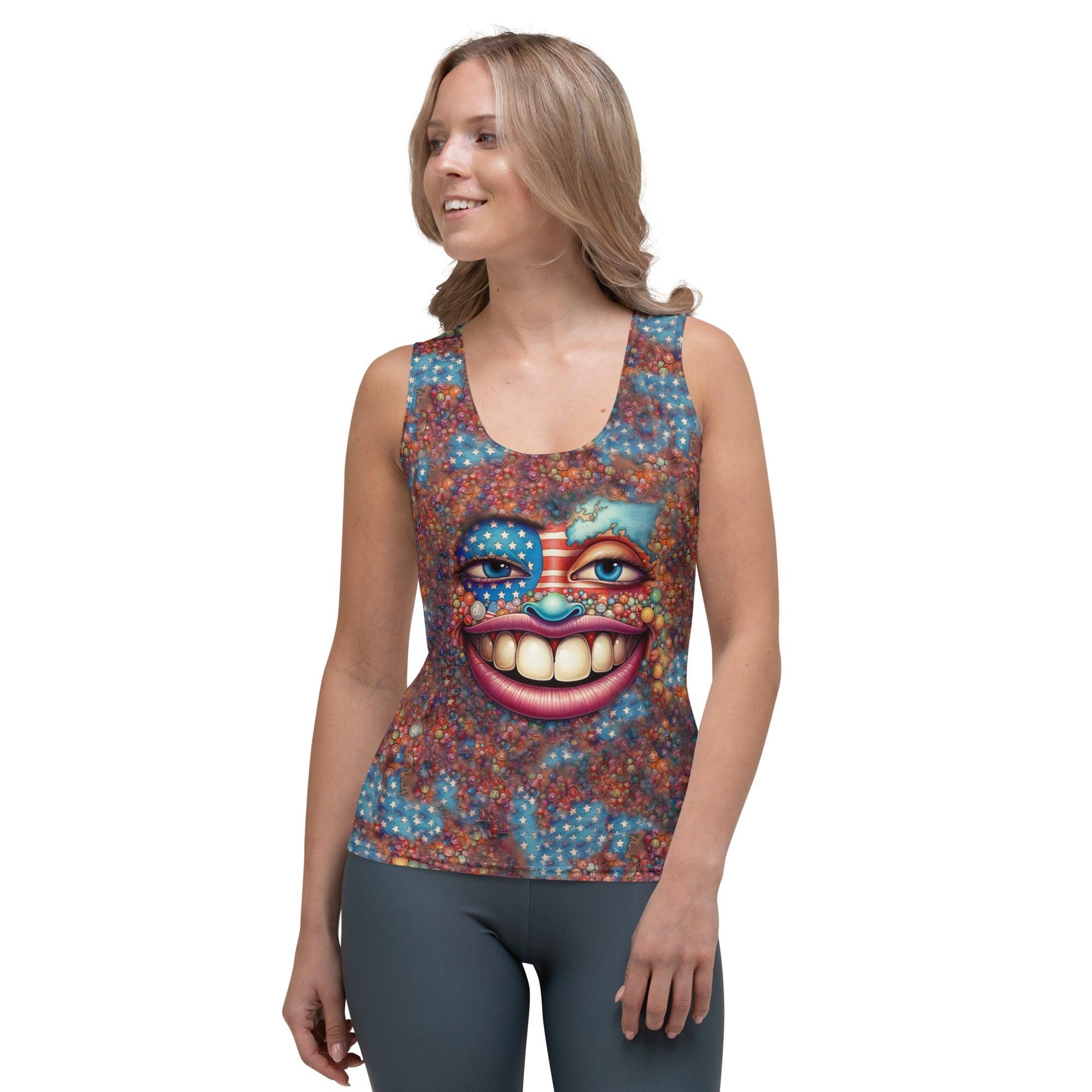 USA Unleashed Sublimation Cut & Sew Tank Top - Beyond T-shirts