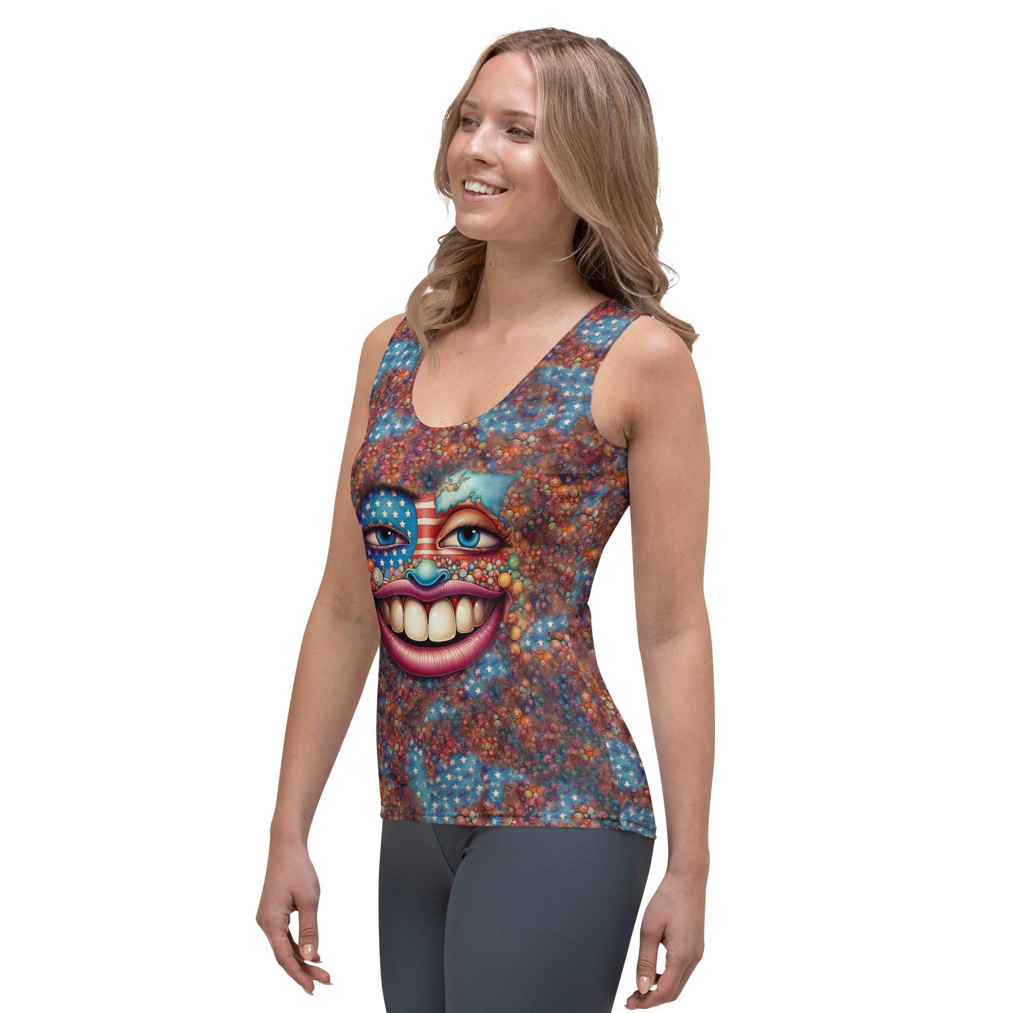 USA Unleashed Sublimation Cut & Sew Tank Top - Beyond T-shirts