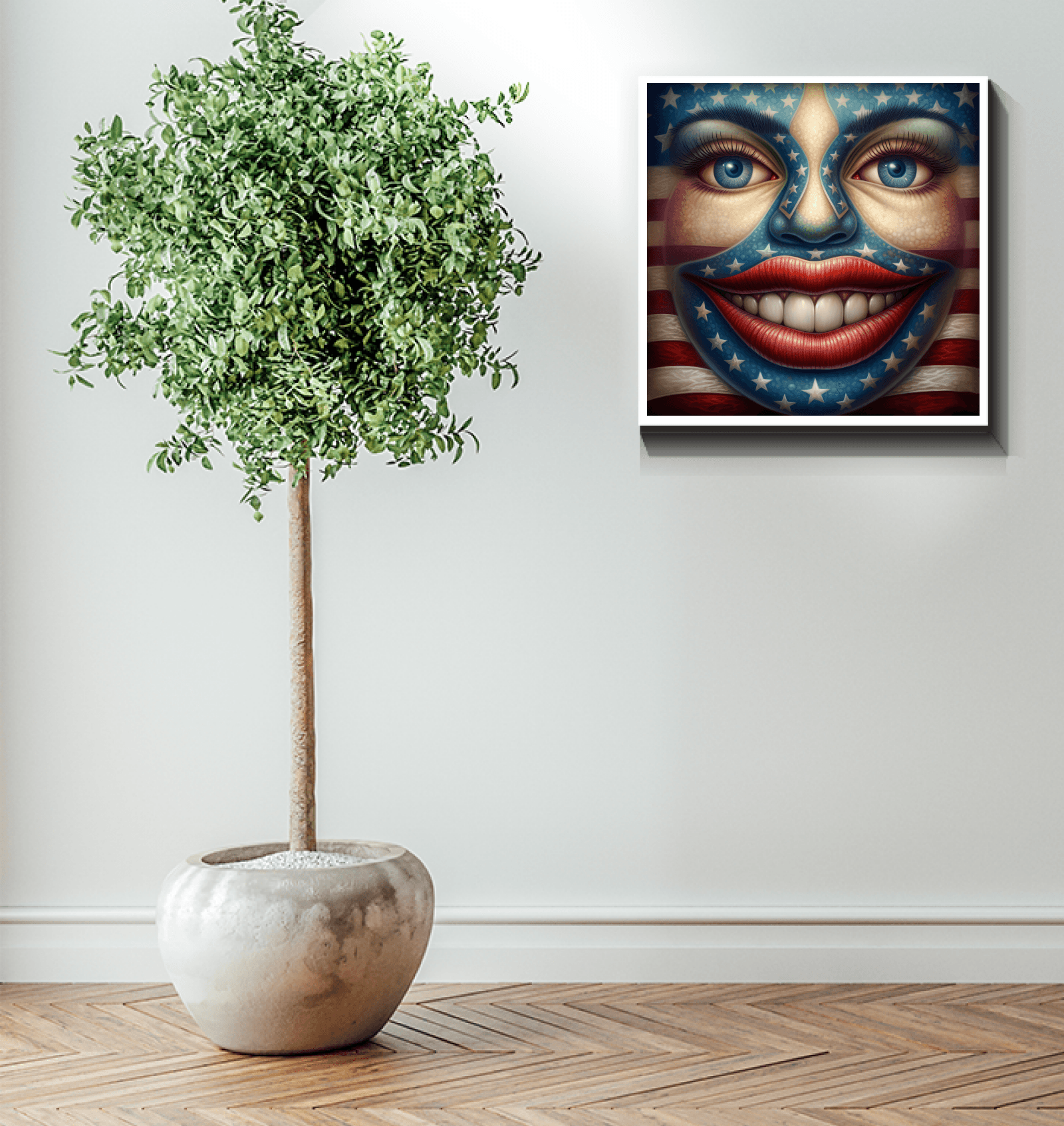 USA Up Close Wrapped Canvas - Beyond T-shirts