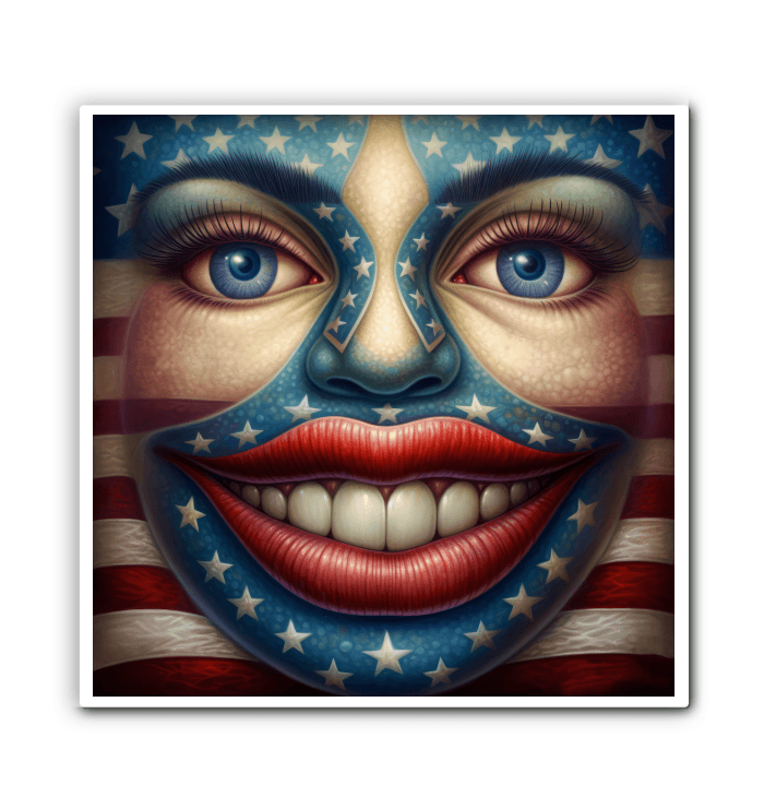 USA Up Close Wrapped Canvas - Beyond T-shirts