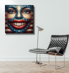 USA Up Close Wrapped Canvas - Beyond T-shirts