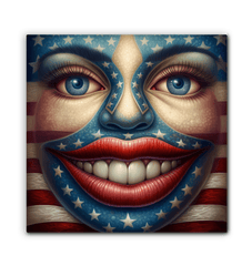 USA Up Close Wrapped Canvas - Beyond T-shirts