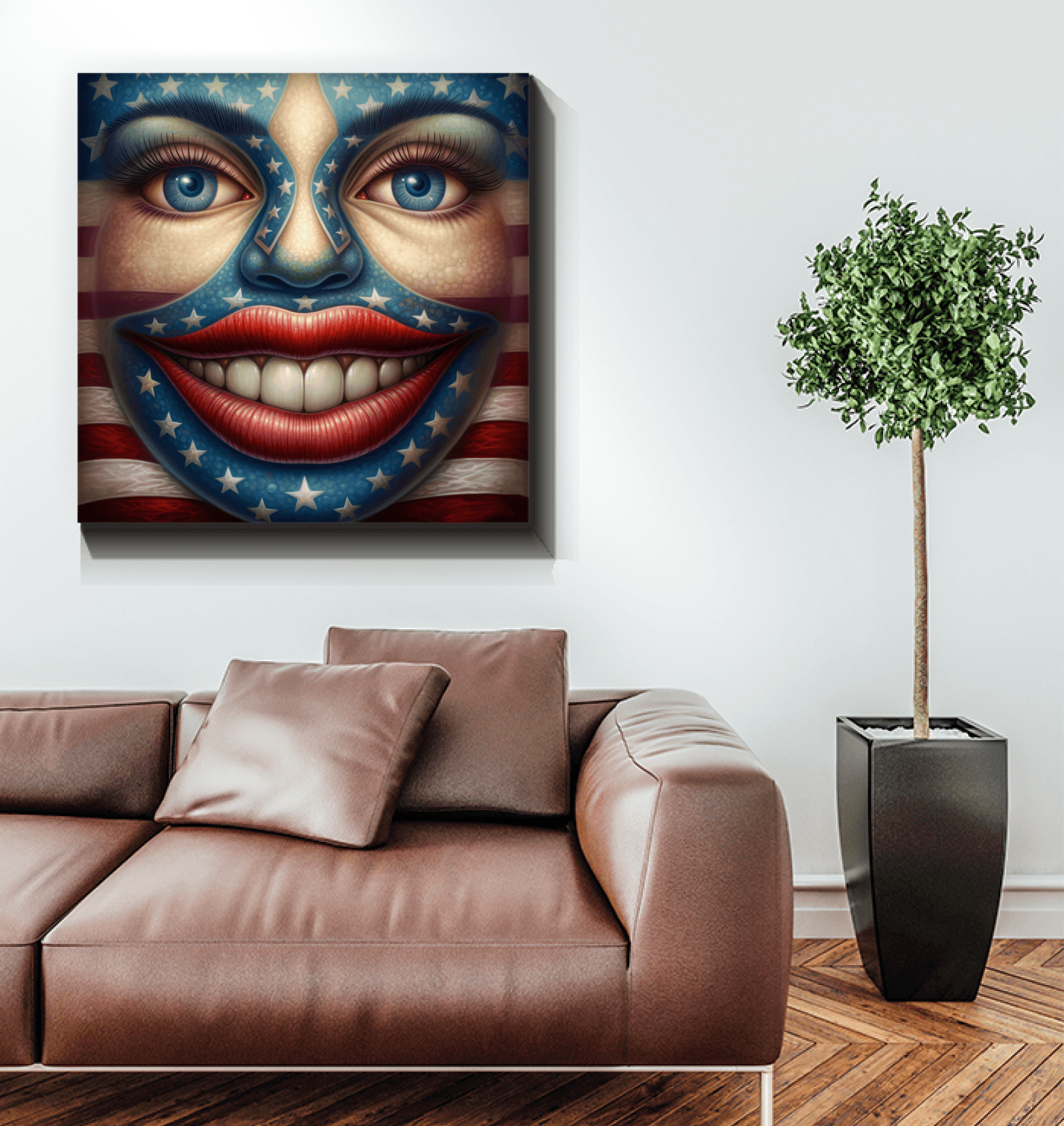 USA Up Close Wrapped Canvas - Beyond T-shirts