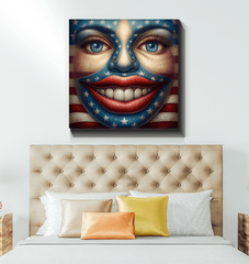 USA Up Close Wrapped Canvas - Beyond T-shirts