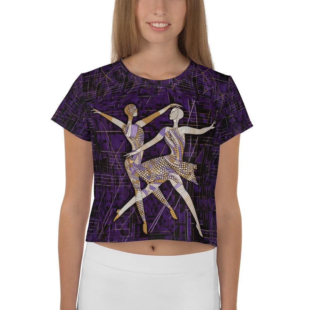 Vibrant Feminine Movement Style All-Over Print Crop Tee - Beyond T-shirts