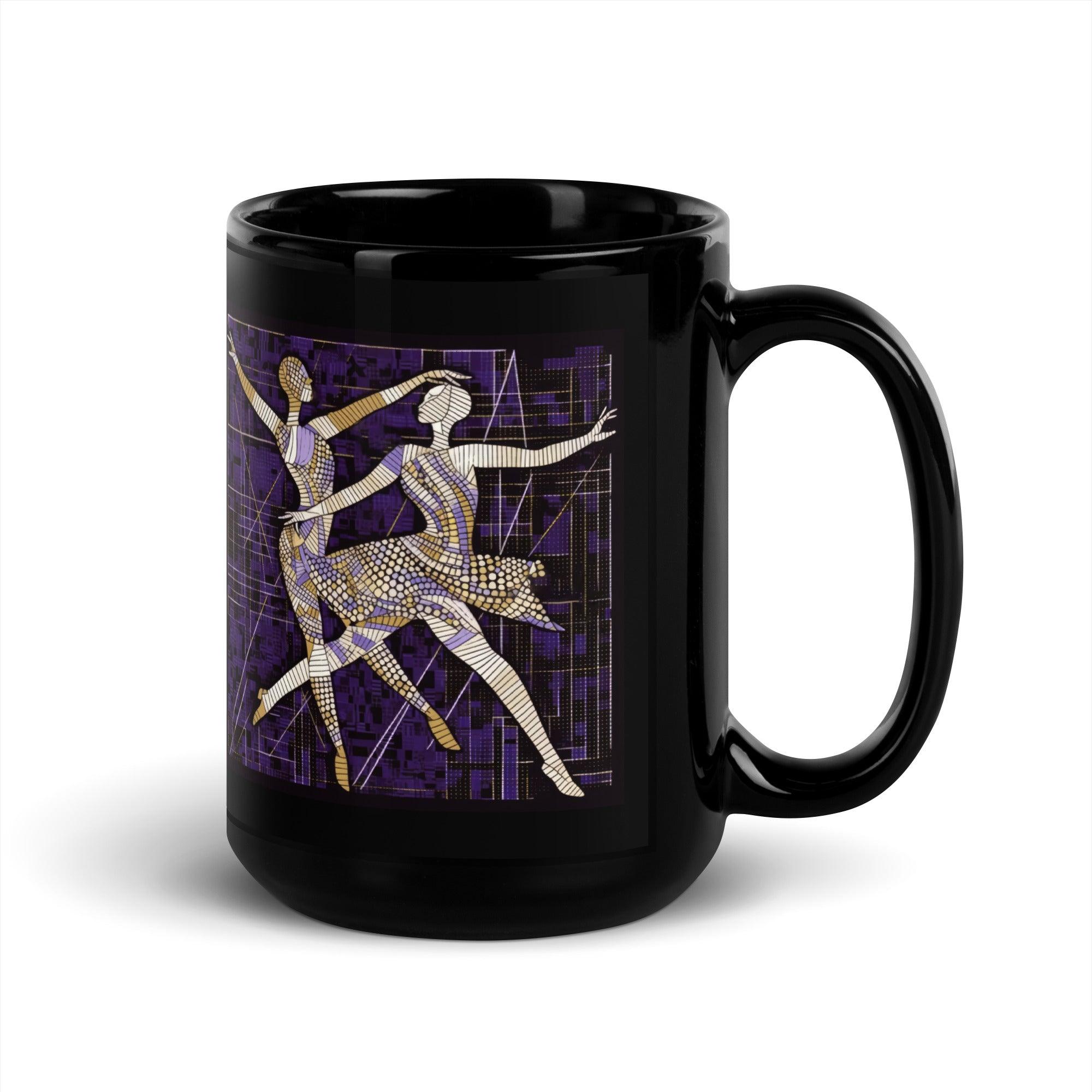 Vibrant Feminine Movement Style Black Glossy Mug - Beyond T-shirts