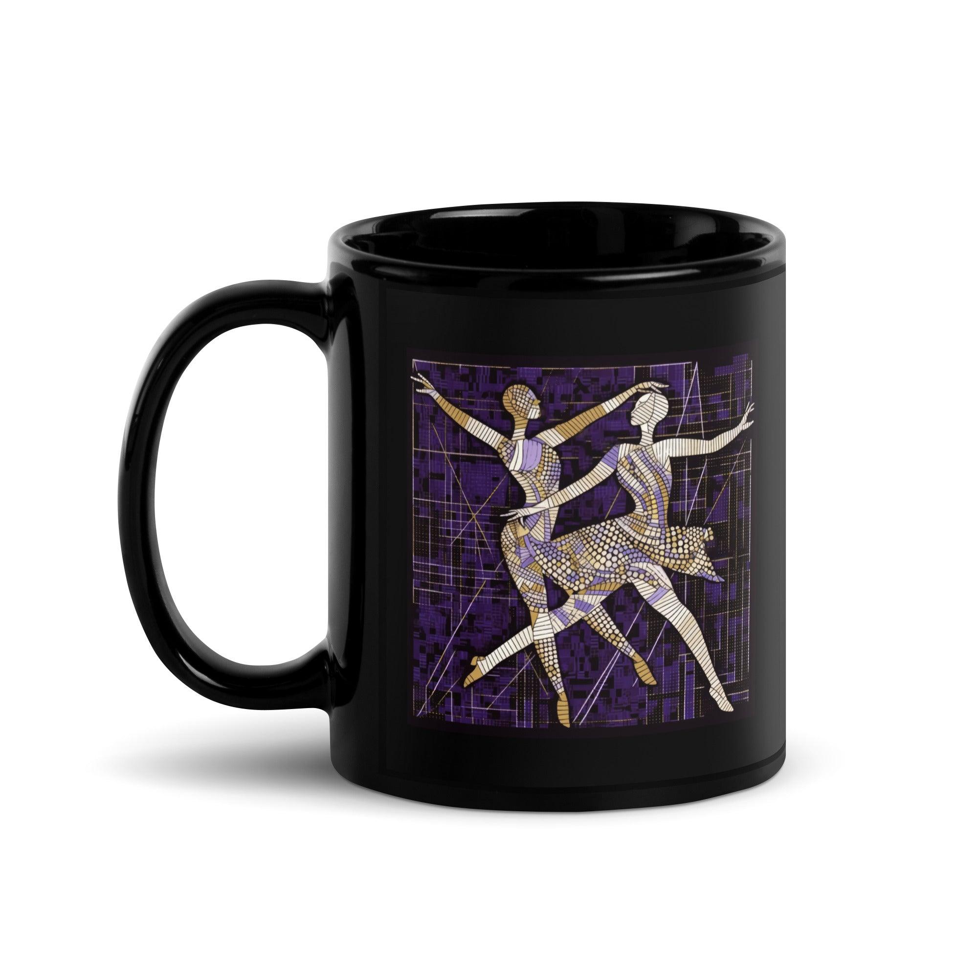 Vibrant Feminine Movement Style Black Glossy Mug - Beyond T-shirts