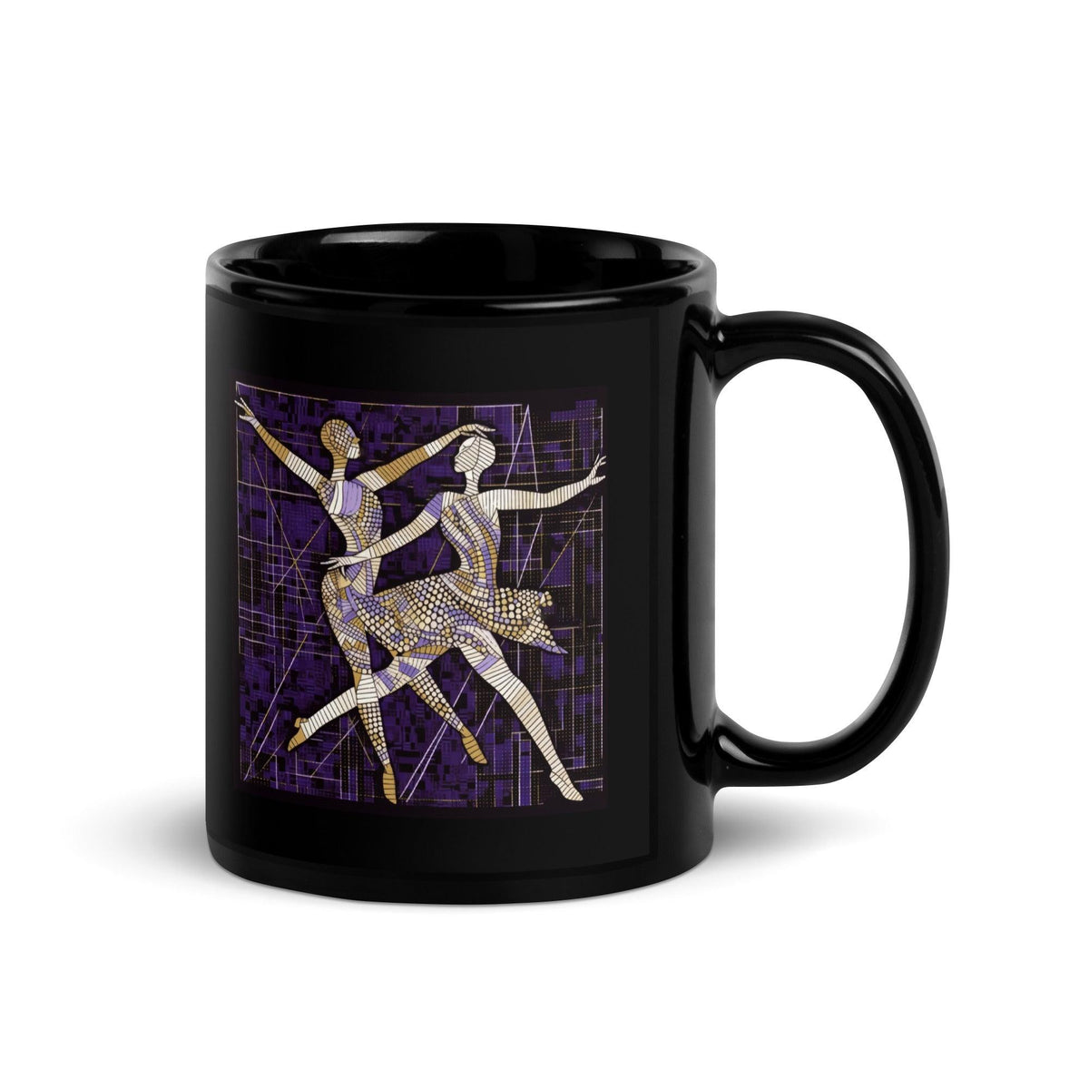 Vibrant Feminine Movement Style Black Glossy Mug - Beyond T-shirts