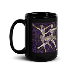 Vibrant Feminine Movement Style Black Glossy Mug - Beyond T-shirts