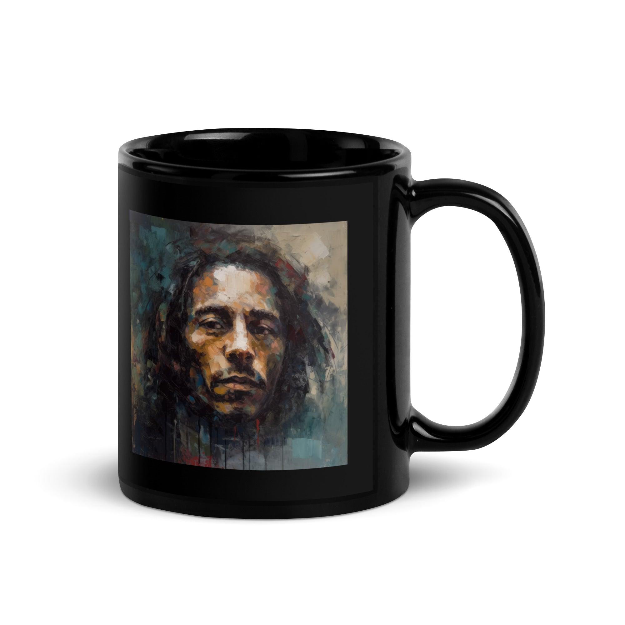 Vibrant Vibes Black Glossy Mug - Beyond T-shirts