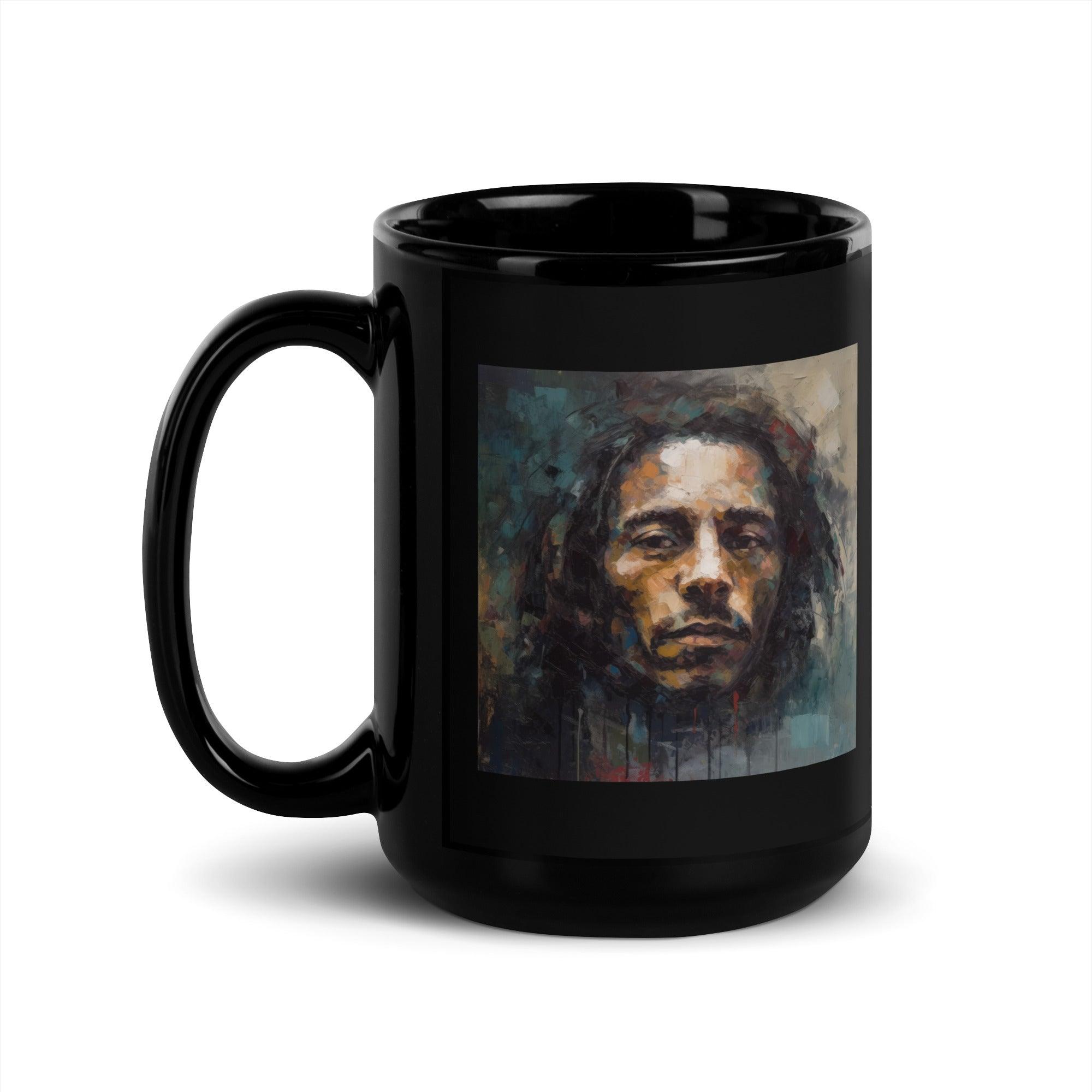 Vibrant Vibes Black Glossy Mug - Beyond T-shirts