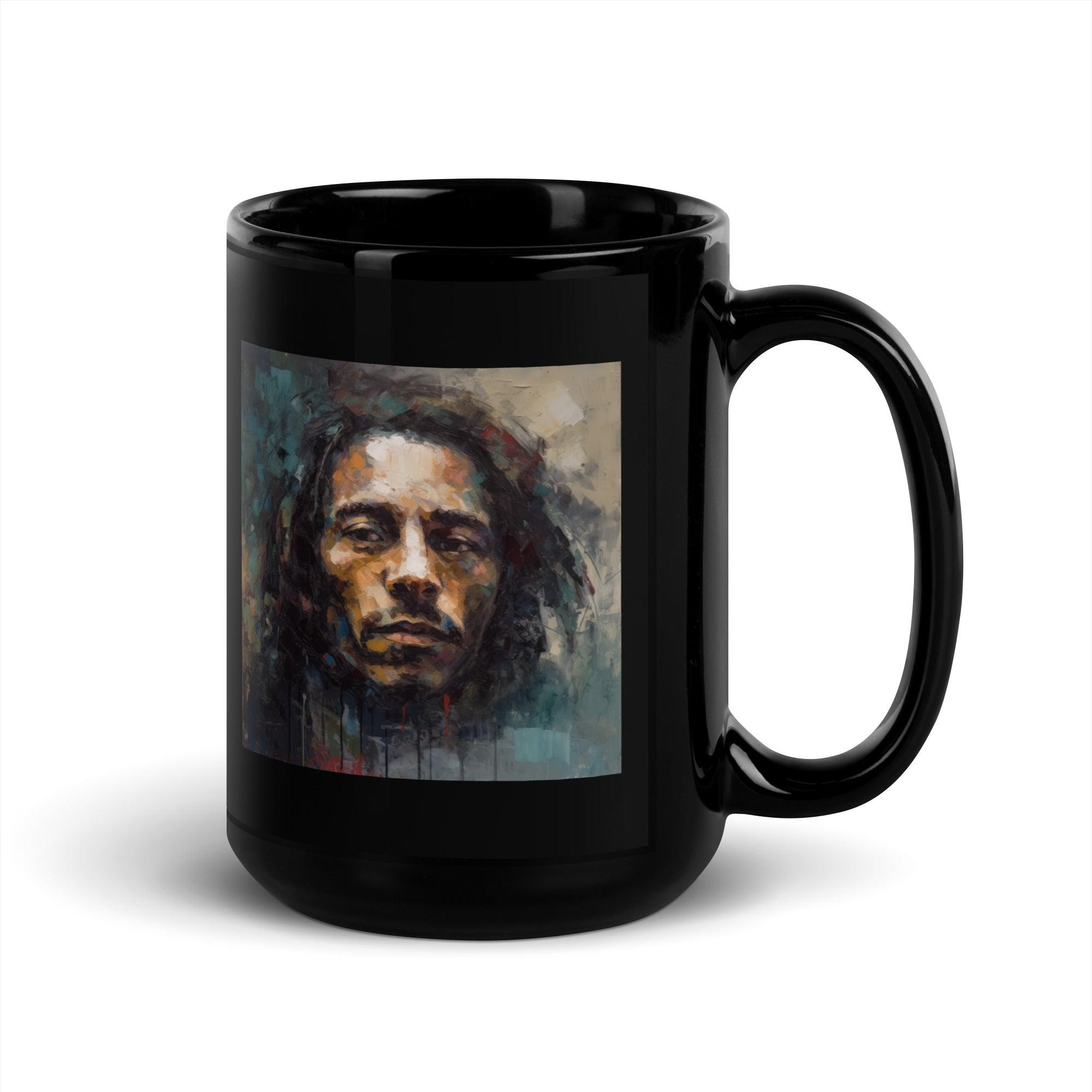 Vibrant Vibes Black Glossy Mug - Beyond T-shirts