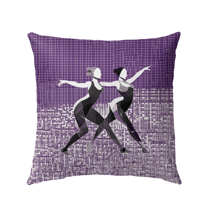 Vibrant Women s Dance Attire Outdoor Pillow - Beyond T-shirts