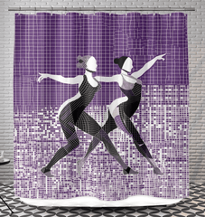 Vibrant Women's Dance Attire Shower Curtain - Front View