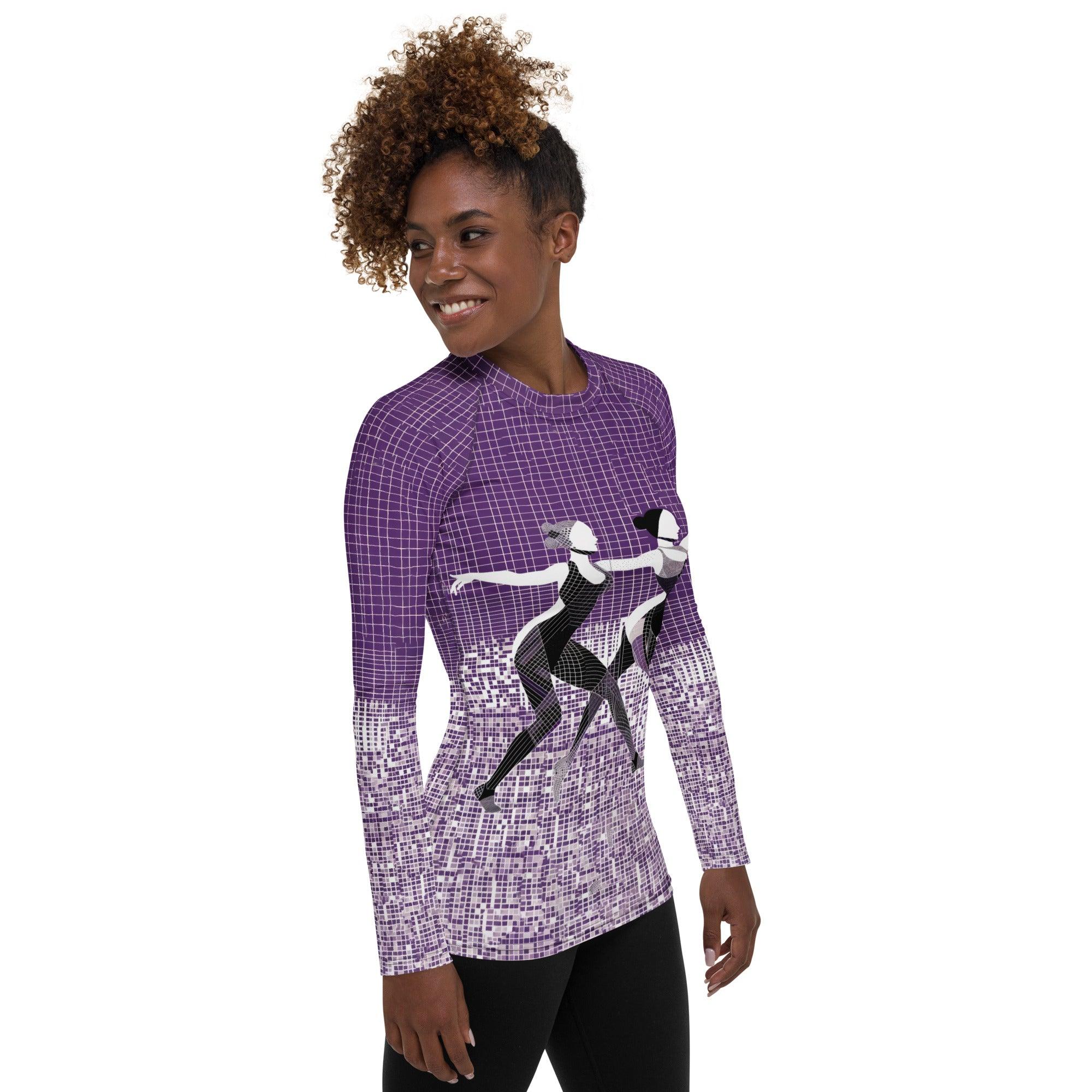 Vibrant Women's Dance Attire Women's Rash Guard - Beyond T-shirts