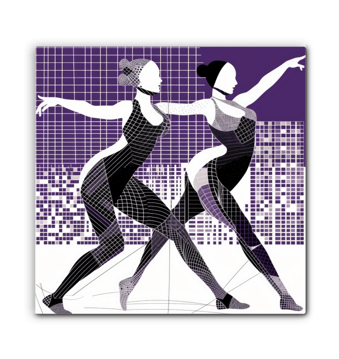 Vibrant Women s Dance Attire Wrapped Canvas - Beyond T-shirts