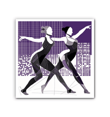 Vibrant Women s Dance Attire Wrapped Canvas - Beyond T-shirts