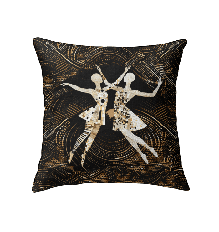 Vibrant Women's Dance Elegance Indoor Pillow - Front View