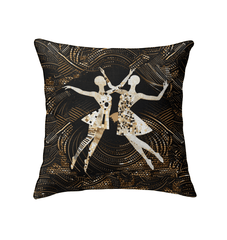 Vibrant Women's Dance Elegance Indoor Pillow - Front View